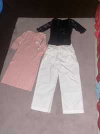 Pantaloni Zara, bluza paiete, rochita Hype 164
