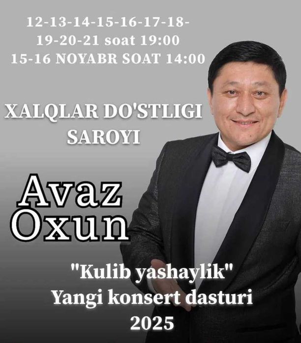 Avaz Oxun, 15-noyabr soat 14:00 8-qator markaz