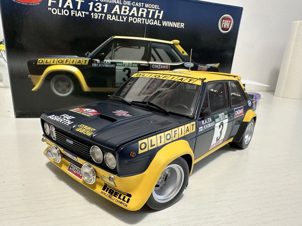 Kyosho 1/18 - Fiat Abarth 1977 Rally Portugal winner ( NU Autoart )