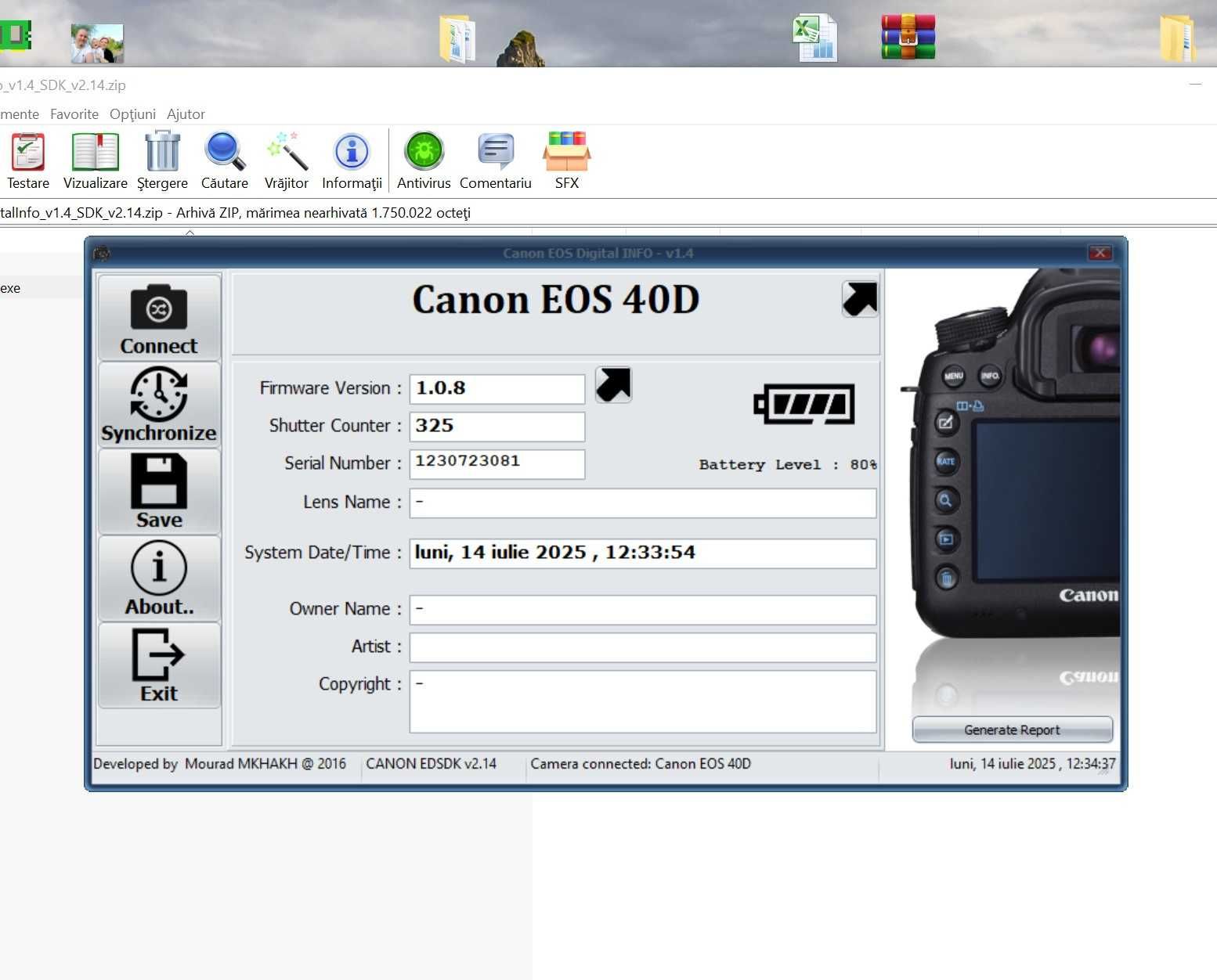 Canon EOS 40D – Body estetic impecabil made in japan, nou ~300 cadre