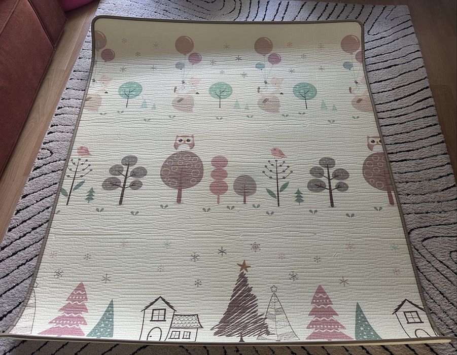 Covoraș de joacă, termoizolant, impermeabil, cu 2 fețe