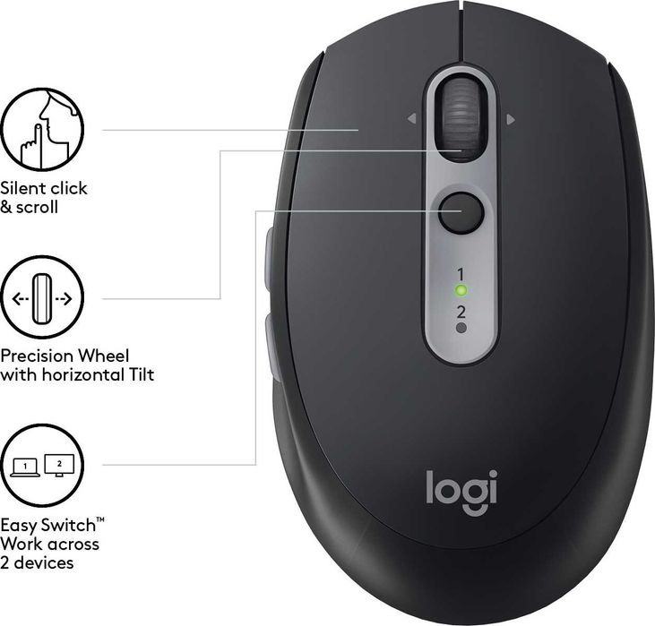 Mouse Logitech M590 Wireless Multi-Device Silent Graphite,sigilat