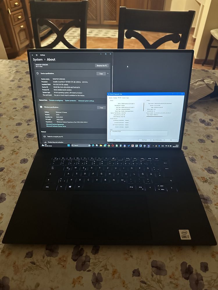 Dell XPS 9700, 17” FHD