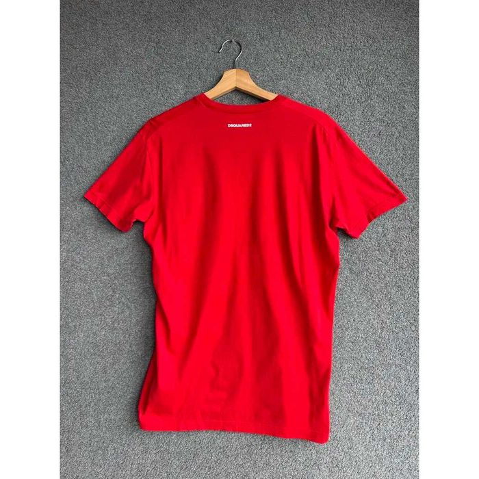 Тениска Dsquared2 | dsqured тениска | червена мъжка | къс ръкав