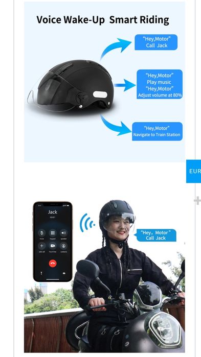 Cască inteligentă Bluetooth neagră ENGWE