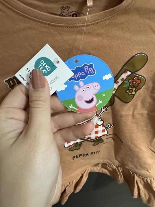 Bluza cu maneca lunga de fete Peppa Pig marimea 98