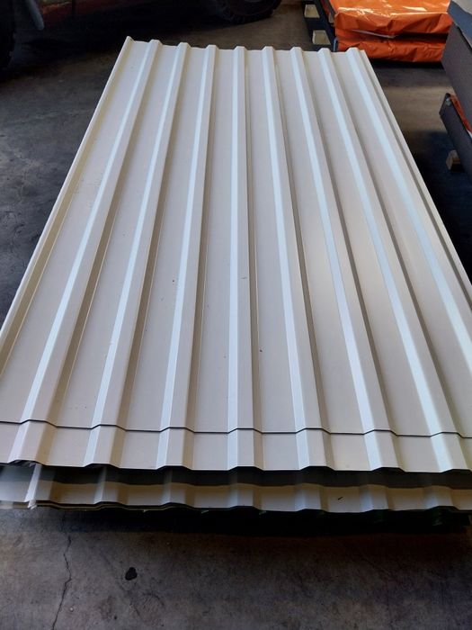 Tablă cutată  gri alb