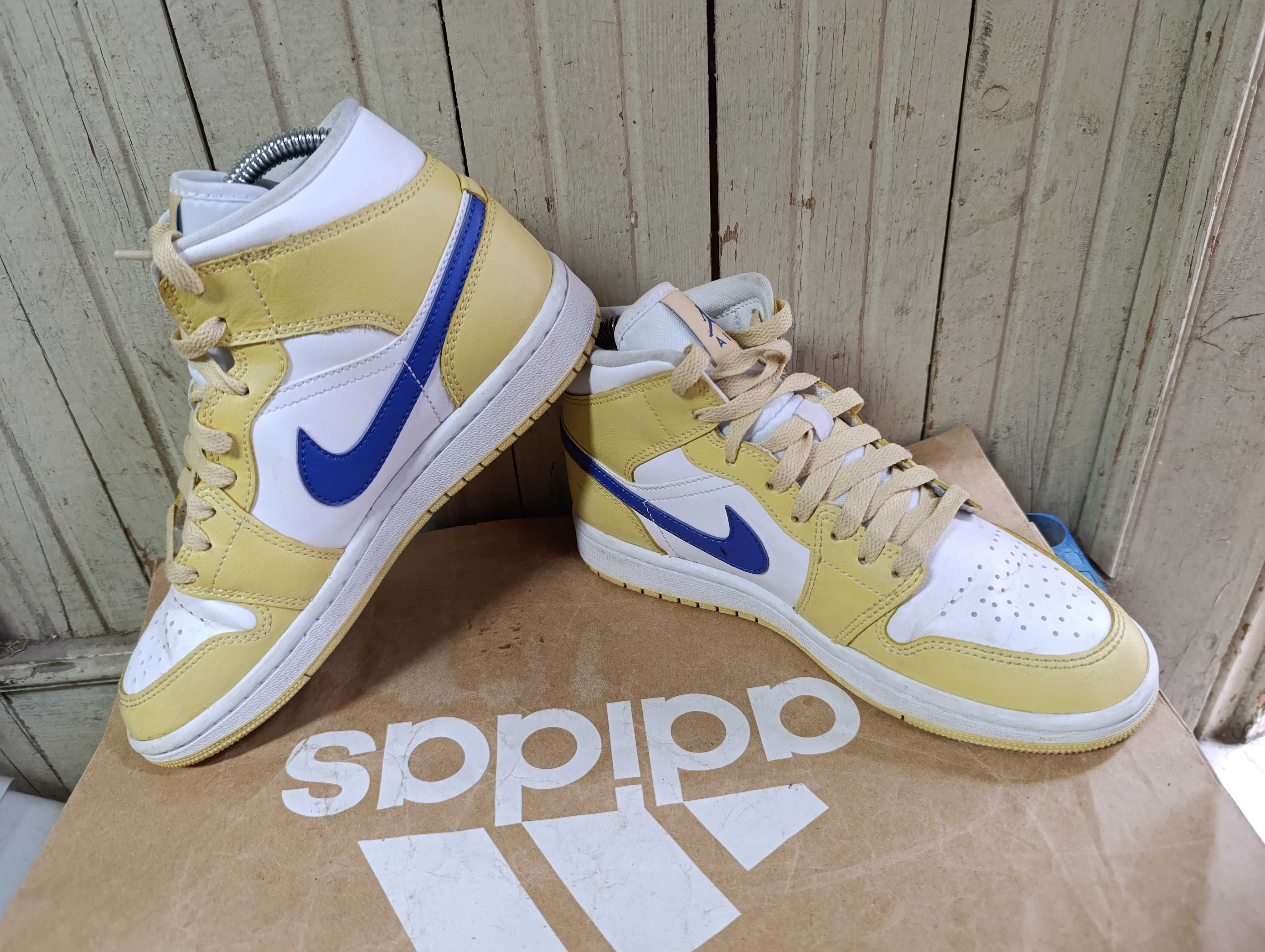 Jordan 1 Mid Lemon Wash Lapis''оригинални маратонки 37.5 номер