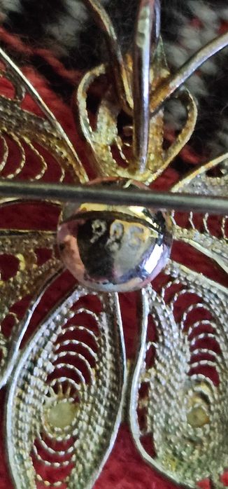 brosa fluture din argint lucrata manual + bonus