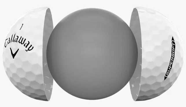 Set 12 buc Mingi de golf Supersoft 2025 White Basic ,sigilat