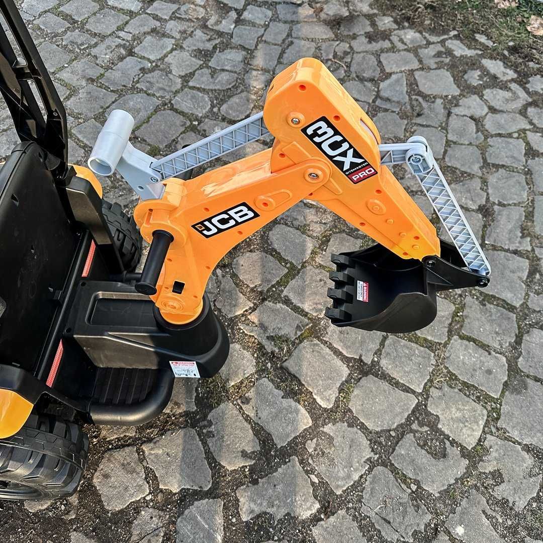 Tractoras electric copii JCB 70W 12V cu incarcator si cupa manuala