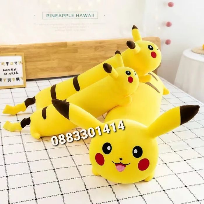 Пикачу Покемон Дълъг 50см Възглавница Стопер