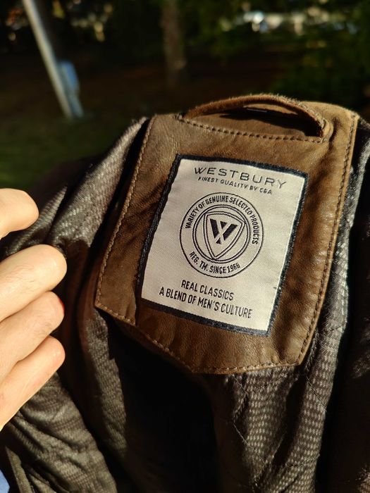 Geaca piele naturala vitel barbati Maro 2XL - XXL -3XL 54-56  C&A NOUA