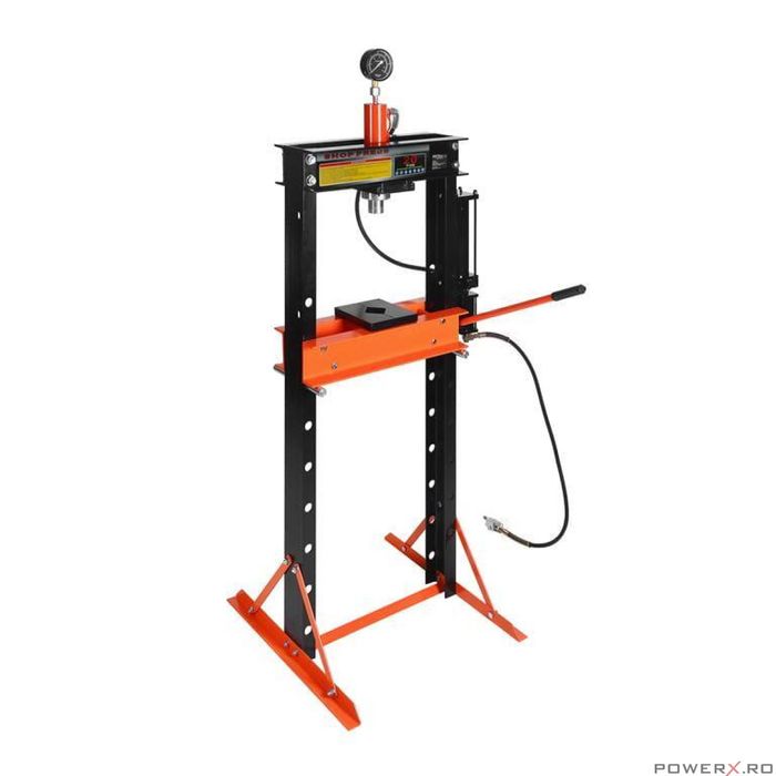 Presa hidraulica pneumatica 20 tone, cu piston glisant si manometru, 9