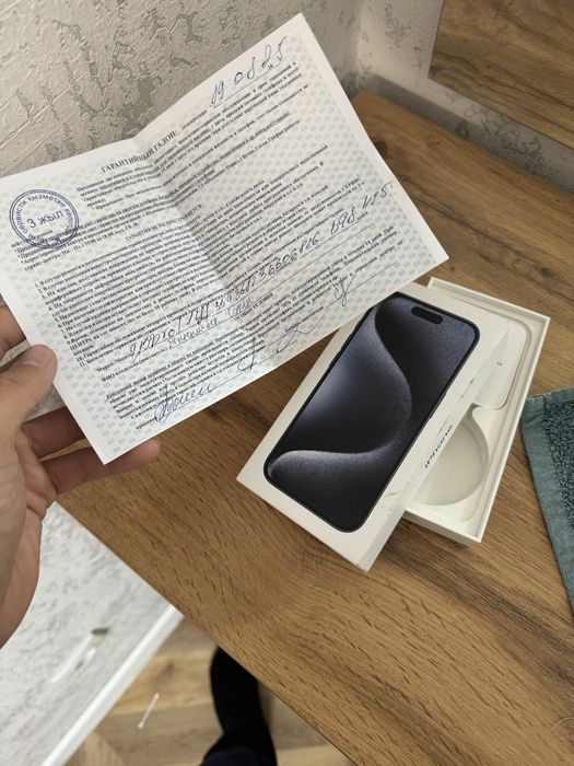 Айфон 15 про ёмкость 99% гб 128 екі жарым ай енді ұсталды срч сататылм