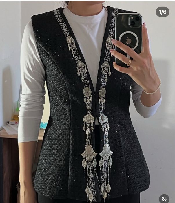 Твидовый камзол-жилет