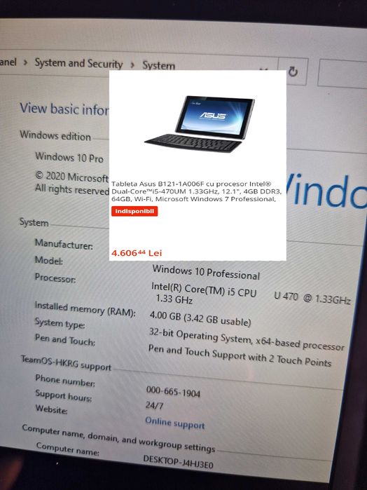 Tableta Diagnoza auto Asus Windows 10 ca Delphi Autocom Tester auto