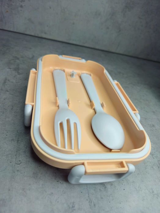 Caserolă dublă alimentară pentru prânz, 2 compartimente, 850 ml, oțel