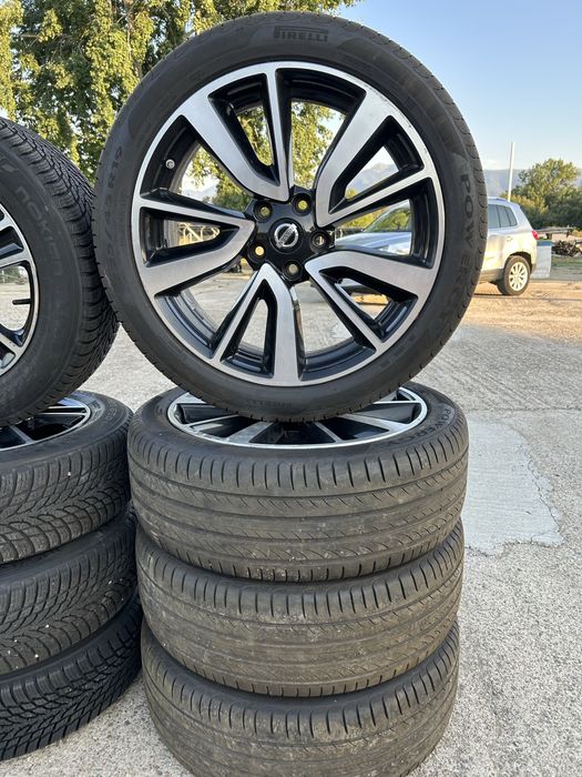 Лети джанти с нови гуми от NISSAN, размер 225/45/R19 96W, ДОТ1223.