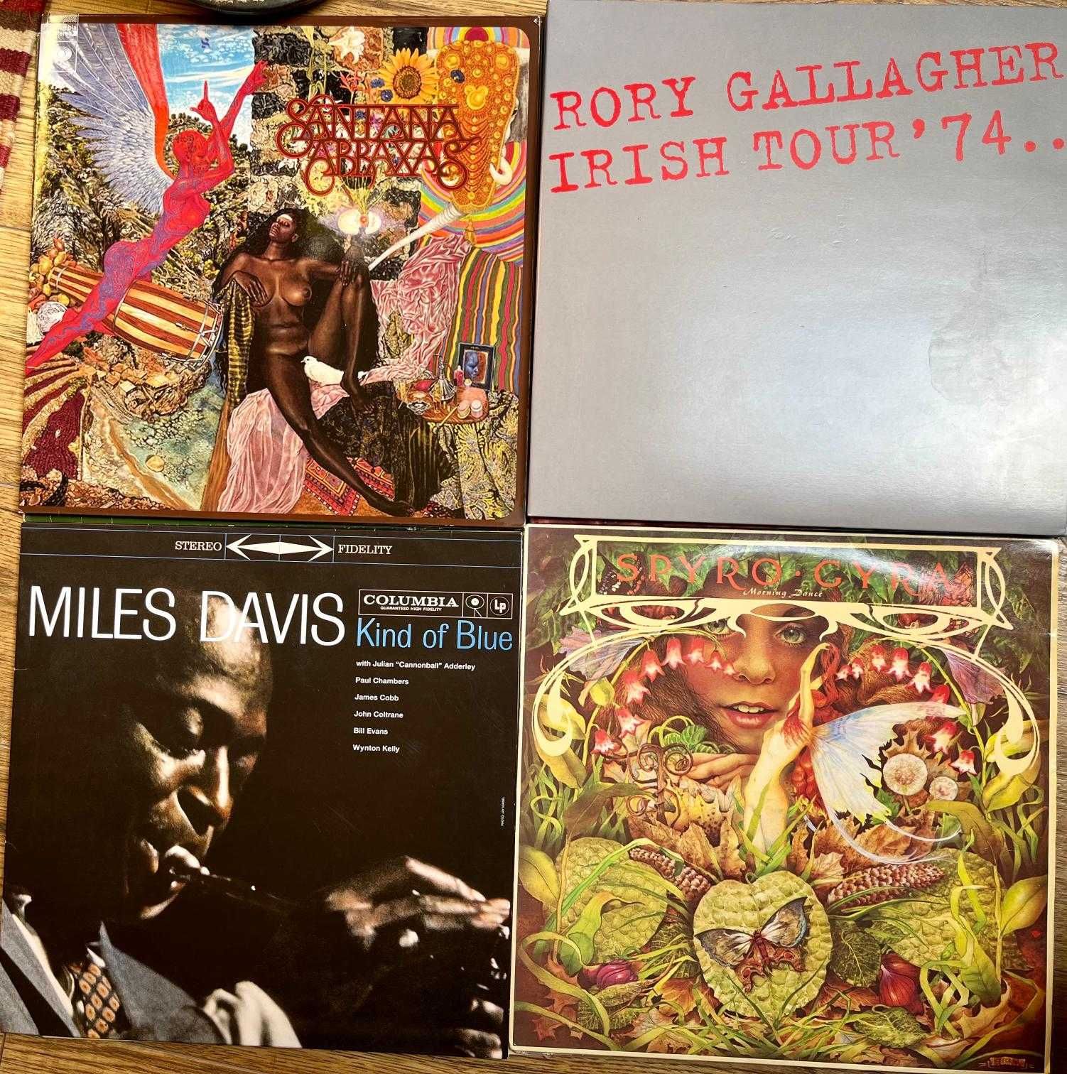 Discuri vinyl jazz, rock, blues (Pink Floyd, Miles Davis, Santana)