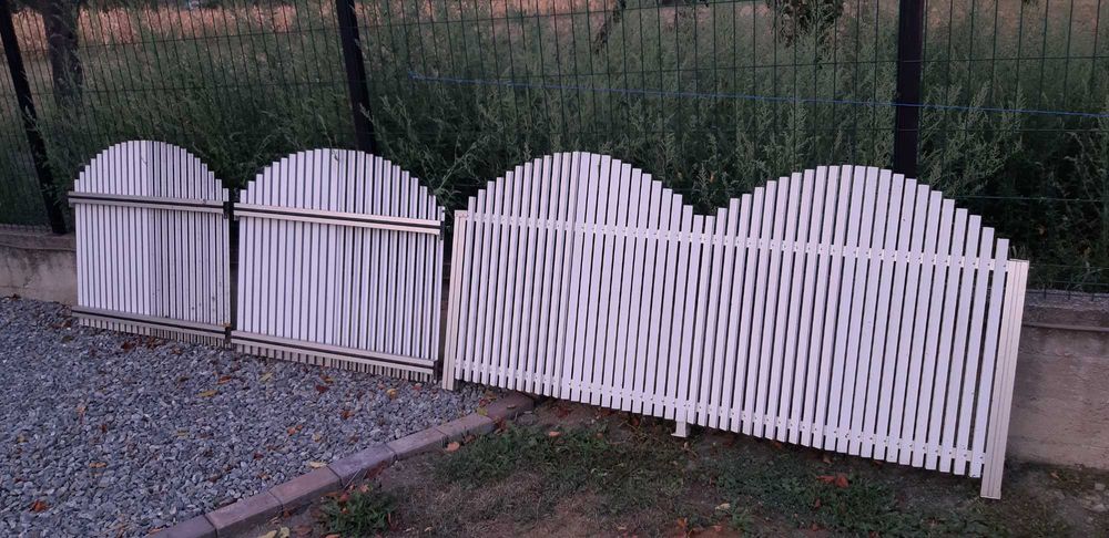 Vand gard deosebit total din Al cu efect culoare  alb