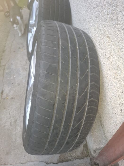 Vând sau schimb anvelope cu  jante mercedes 225/55/R17