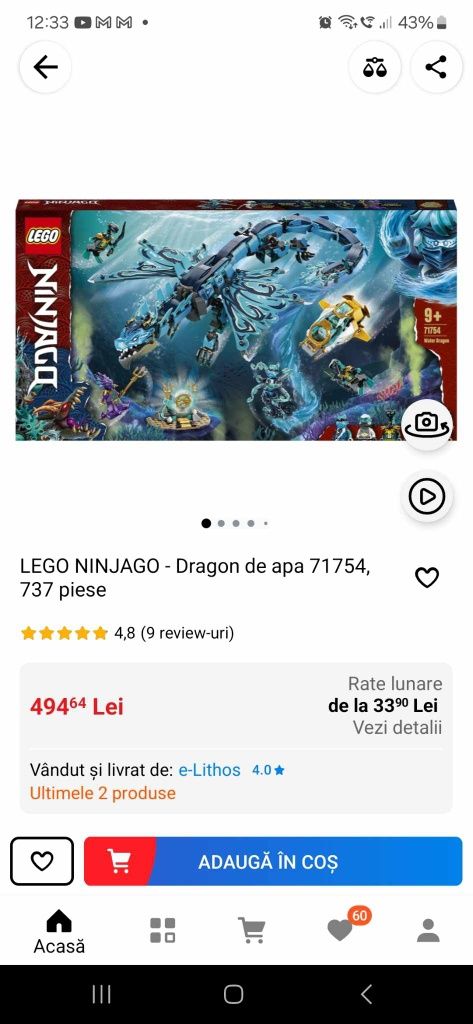 Lego ninjago dragon de apă