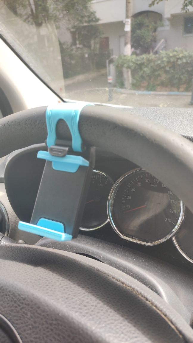 suport telefon de volan din silicon și plastic