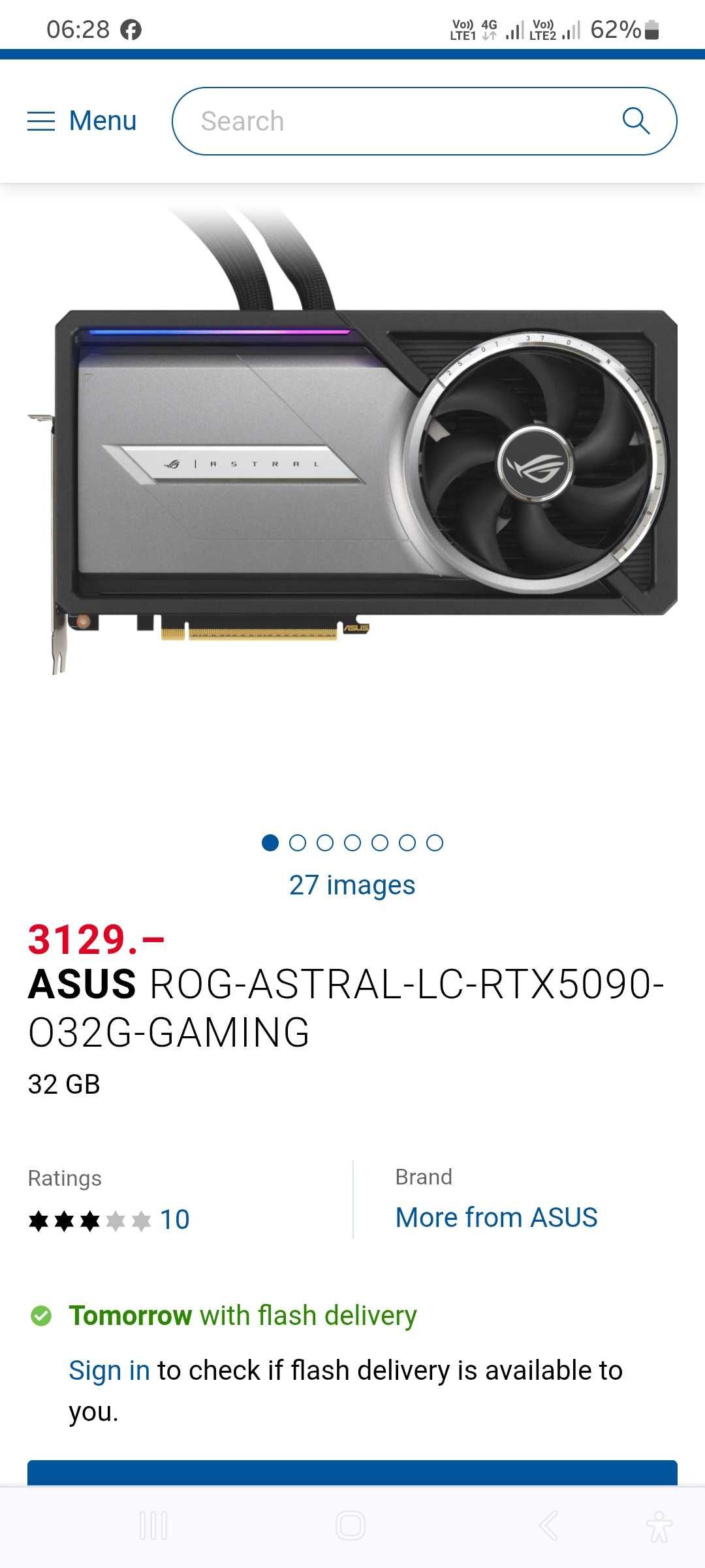 ASUS TUF Gaming GeForce RTX 5090 OC
32 GB