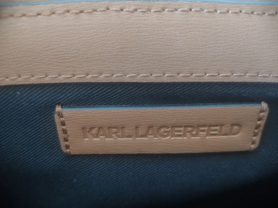 Чанта от естествена кожа Karl Lagerfeld