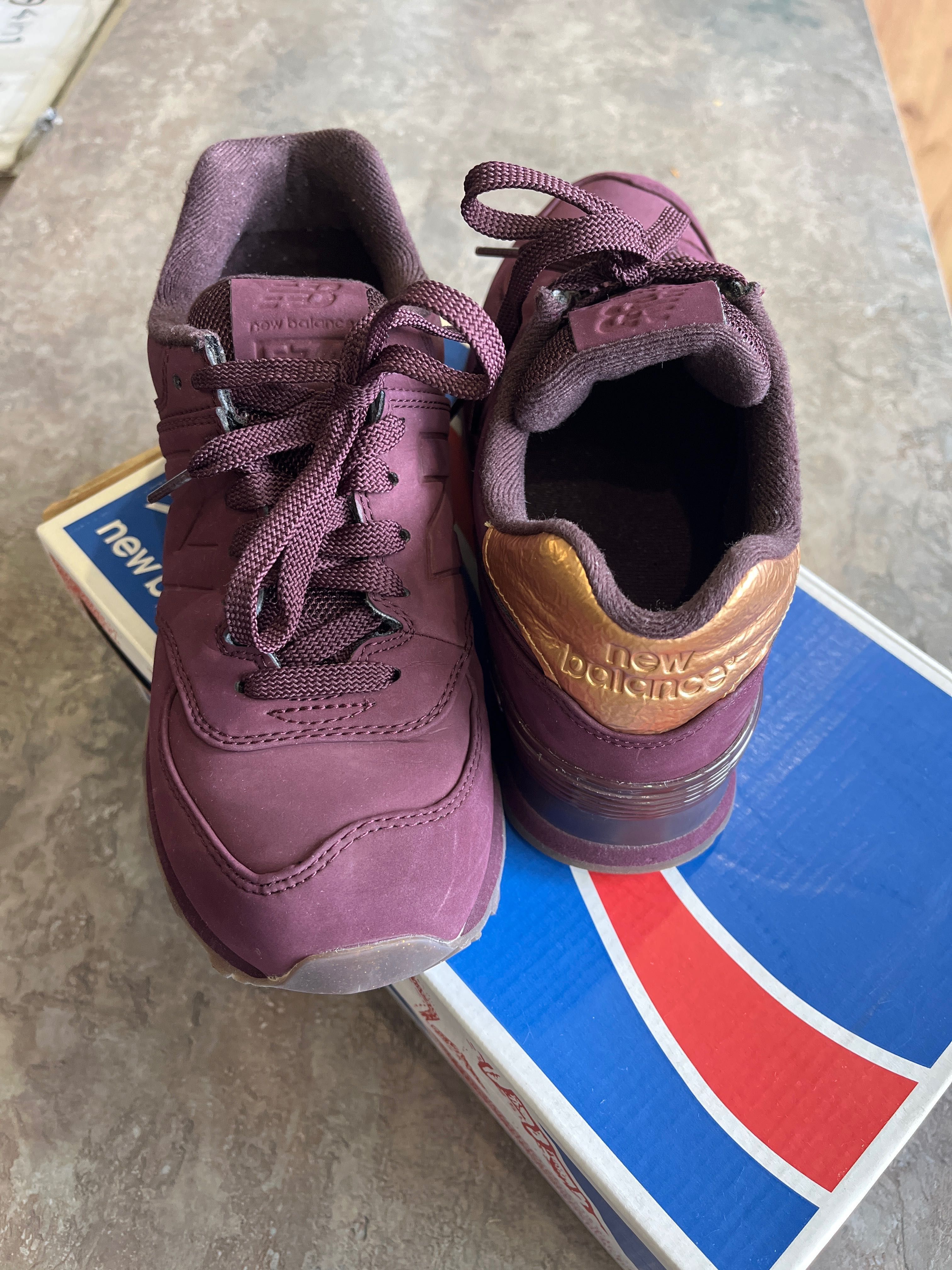 New Balance 574 37.5 бордо маратонки