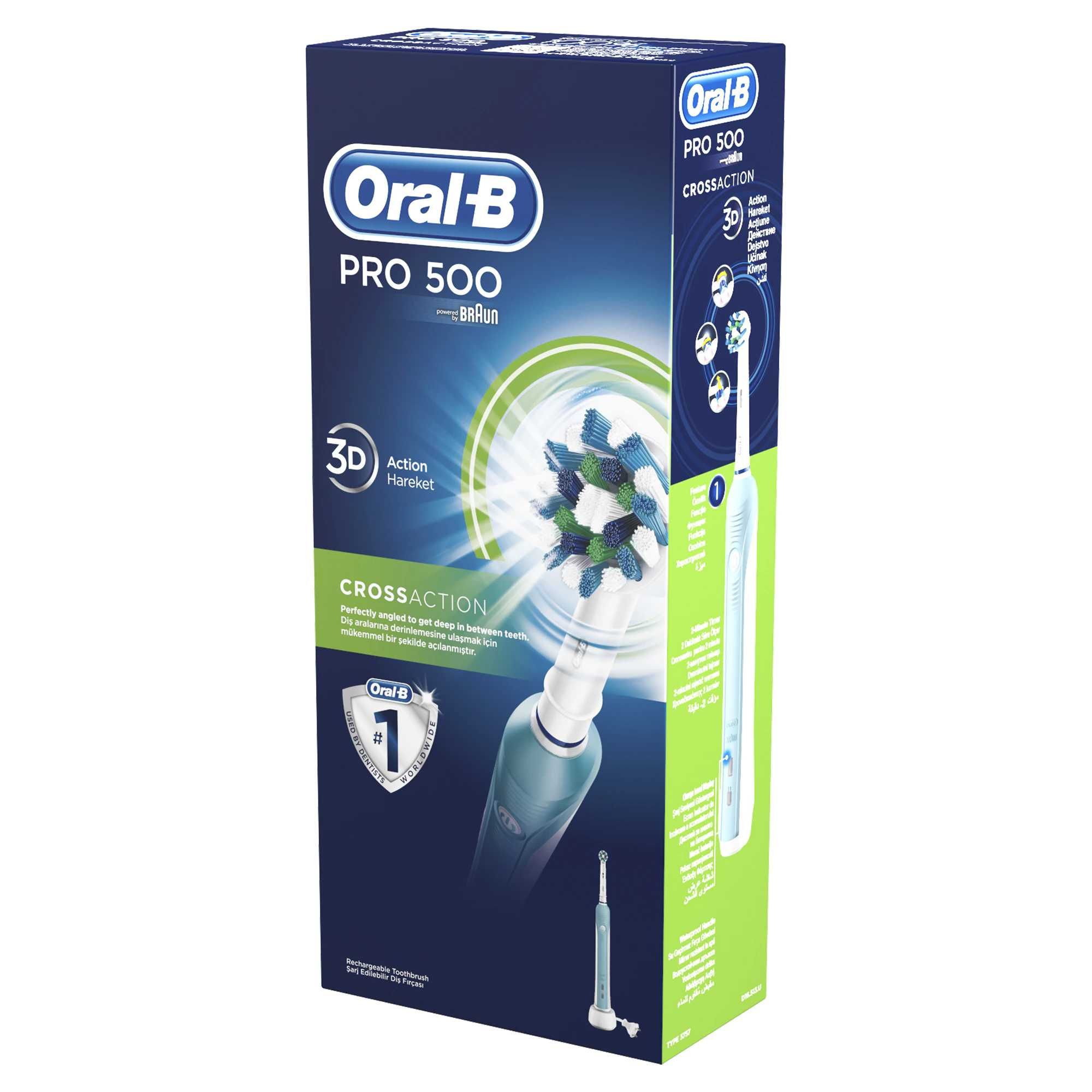 Periuta de dinti electrica Oral-B PRO 500 Cross Action, 3D, NOU
