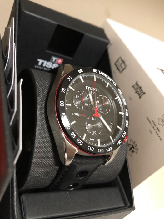 Ceas Tissot PRS 516 Chronograph Red & Silver