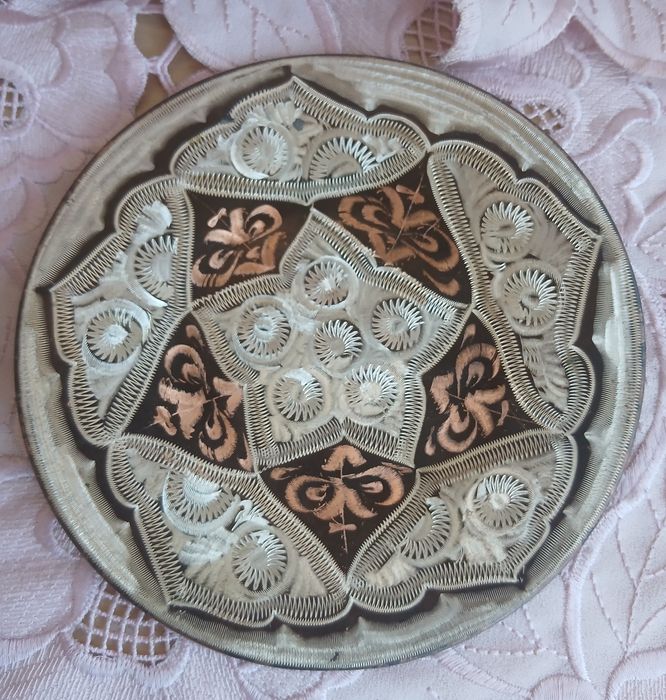 farfurie decorativa din cupru
