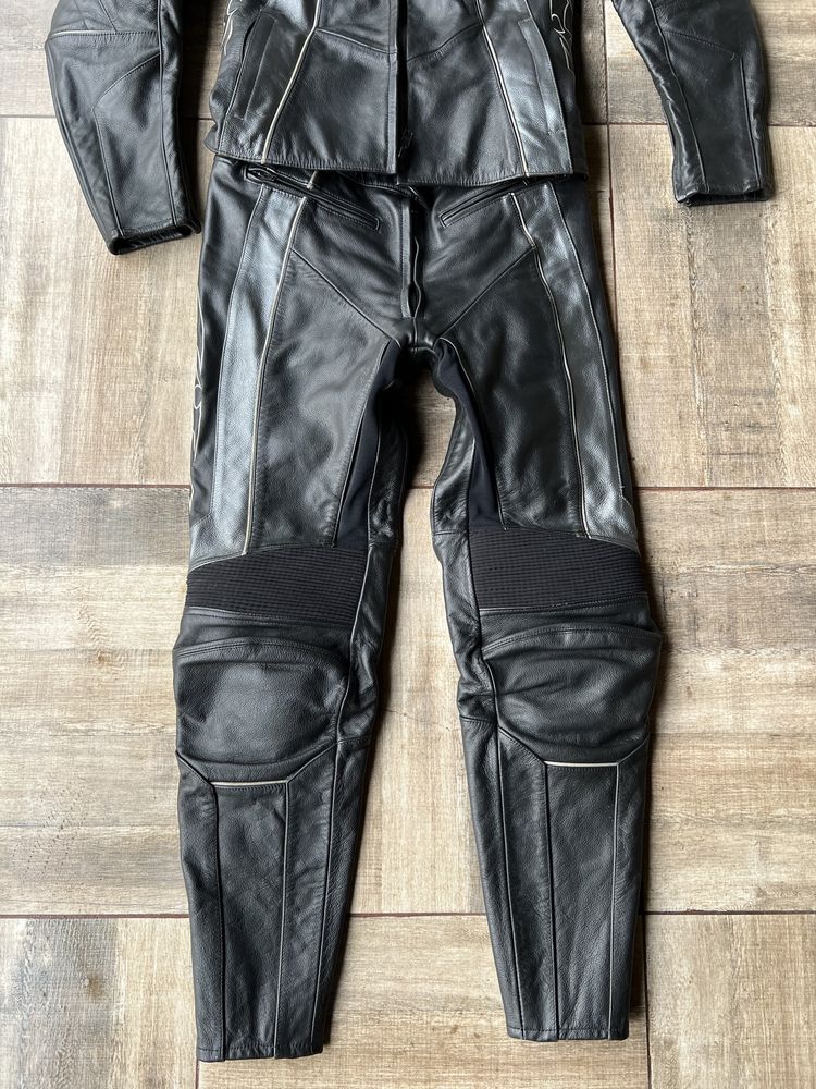 Costum combinezon moto din piele naturala de dame marimea M