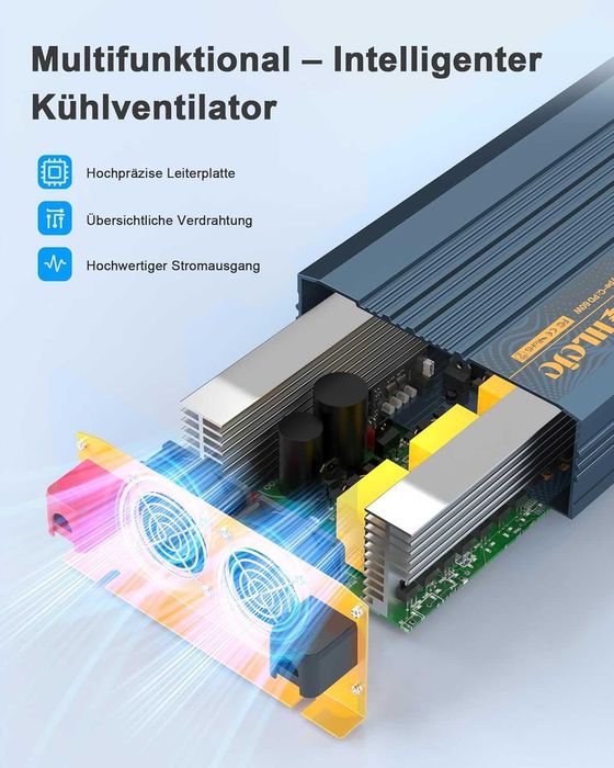 Конвертор на напрежение 3000 W 24 V чиста синусоида