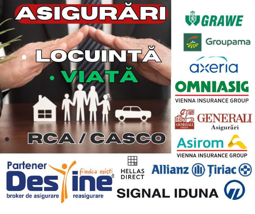 Cea mai bună asigurare? O găsim pentru tine! RCA, CASCO, Viață!