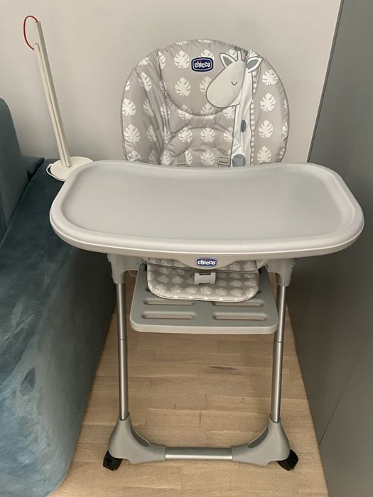 Scaun de copil Chicco Polly Easy, 4roti, Giraffe (Gri), 6+luni