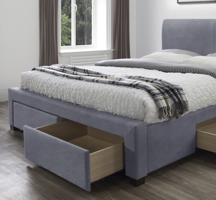 Тапицирано легло Modena 3 Гълъбово Сиво 160