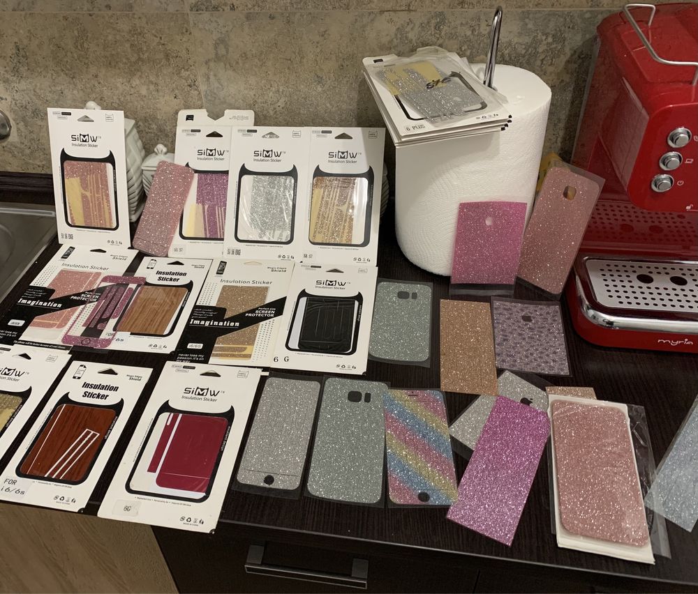 Folie model sclipici Samsung S7/S7 Edge/s6Edge/6s/6+/5 Glitter