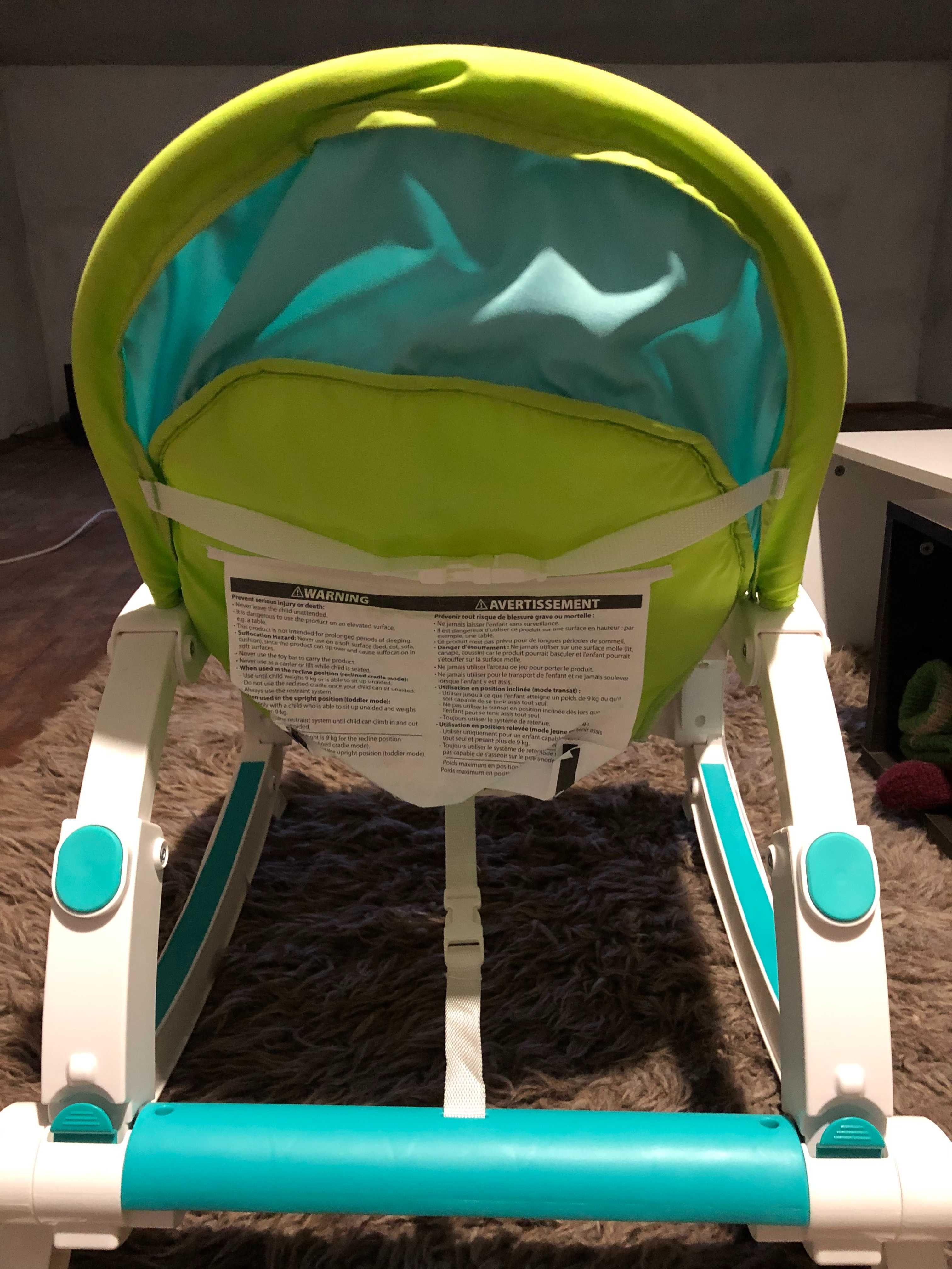 Бебешки шезлонг и люлеещо столче 3 в 1 Fisher Price с вибрации