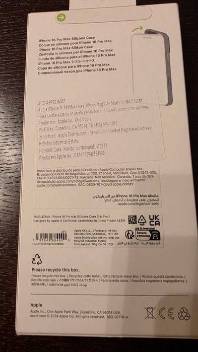 Husa Phone 16 Pro Max Silicon Originala Apple Noua Sigilata