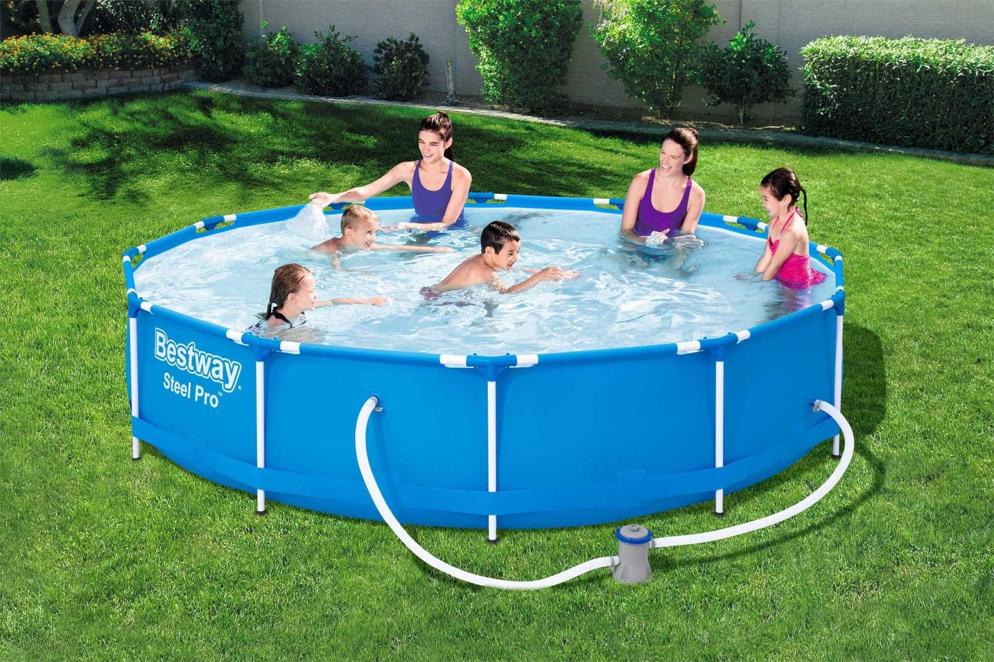 Piscina Rotunda Copii Cadru Metalic 366x76cm + Pompa LivratGRATUIT BH
