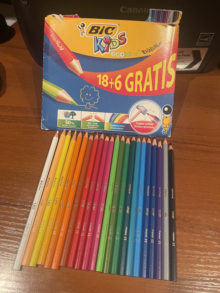 цветные карандаши bic