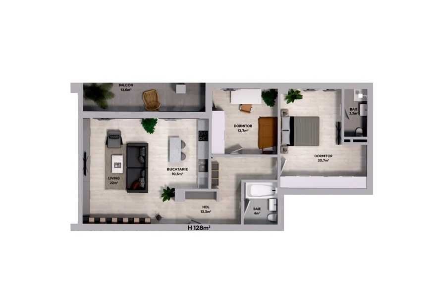 Ultimul apartament | 3 camere, spațios în Residence5 | Finalizat