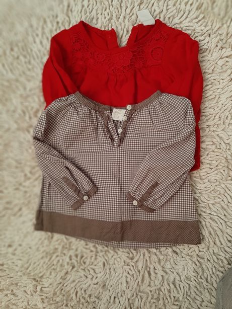 Set fetita 9-12 luni F&F, bluzite  H&M ca noi, foarte frumoase, marimi