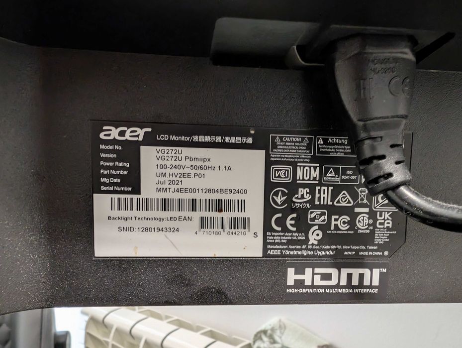 Monitor Acer 27 inch 2k