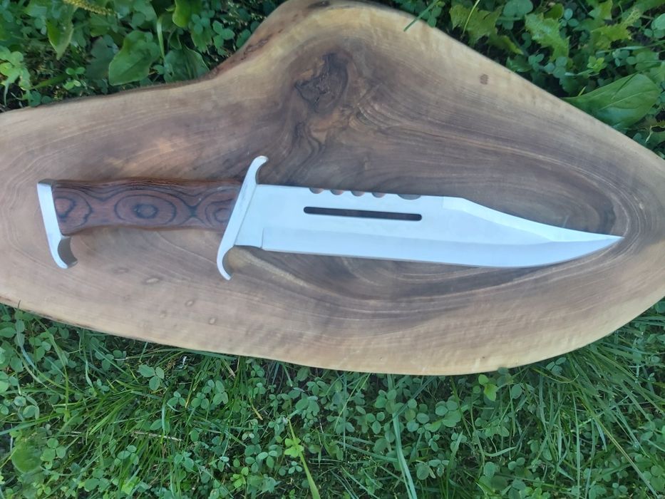 Ловен тактически лазерно заточен нож RAMBO 3 First Blood кожена кания