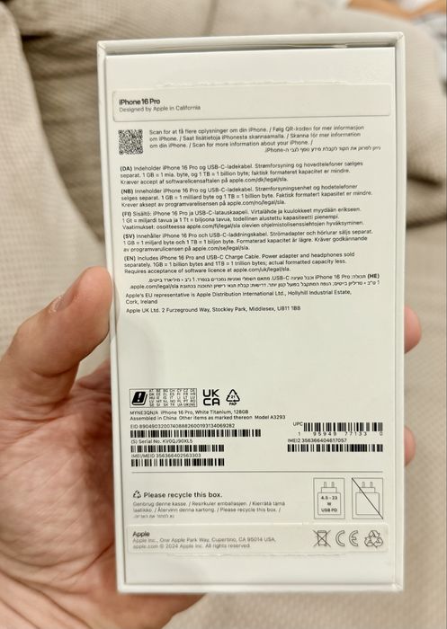 Iphone 16 pro Silver 128gb