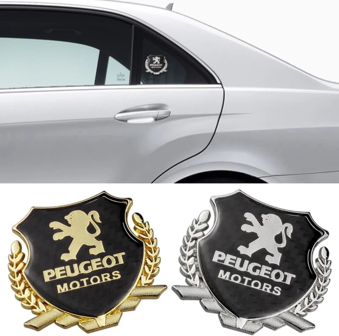Модные 3D металлические наклейки с логотипом Peugeot